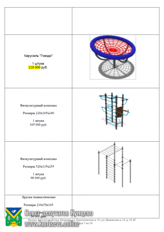 Проект благоустройства: ул. Партизанская д. 31; ул. Ярцевская д. 13, д. 15 АГ 1