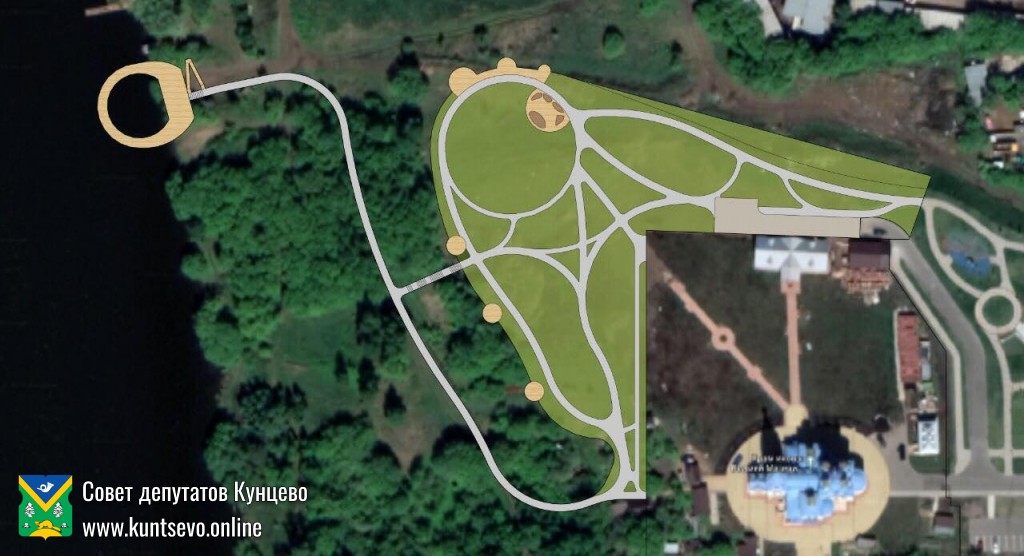 О благоустройстве территории парка, прилегающего к Храму, в поселке Рублево 2