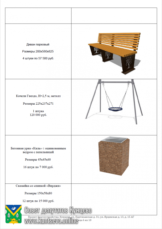 Проект благоустройства: ул. Партизанская д. 31; ул. Ярцевская д. 13, д. 15 АГ 3