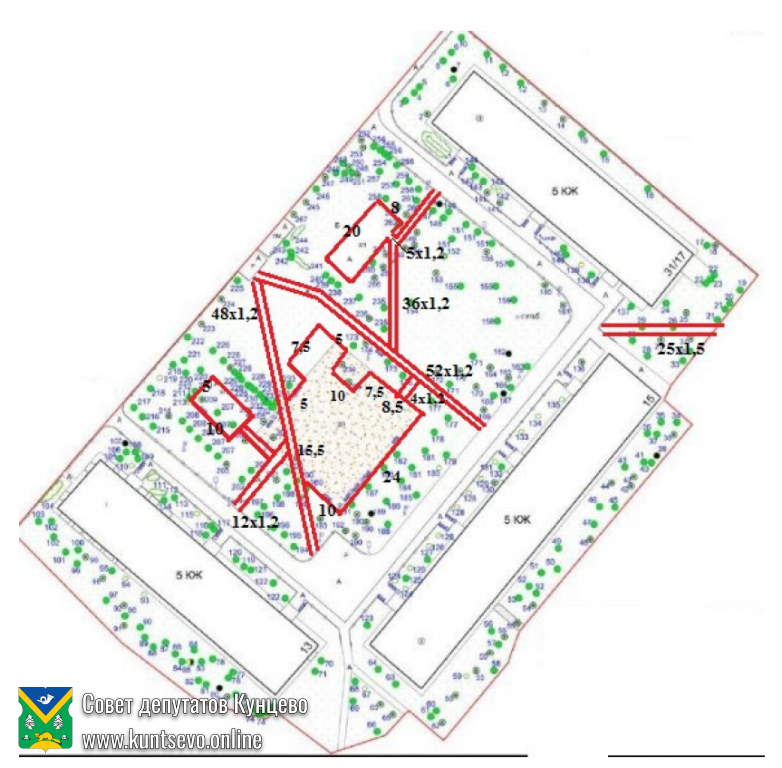 Проект благоустройства: ул. Партизанская д. 31; ул. Ярцевская д. 13, д. 15 АГ 5